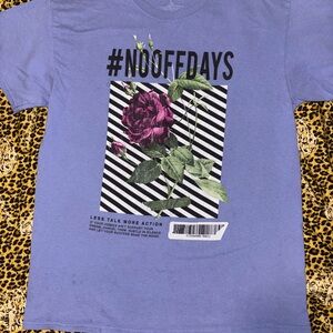 Men's Graphic Tee - Purple Floral Design